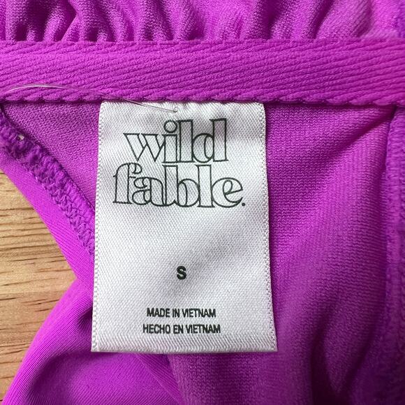 Wild Fable Women's Purple Pull Over Bandeau Bikini Top - Size Small - NWT - Picture 2 of 6